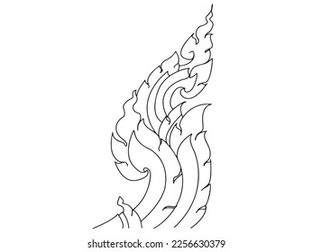 This is one of the basic Thai printings or so called 'Lai Thai'. There are many of them and this one is called 'Kanok' which inspired by for the shape of flowers, and flames.