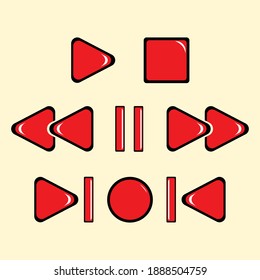 Este es un conjunto de iconos de reproductor de música
