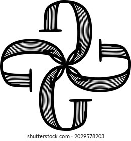 This is an one shape logo. Which is very unique and minimal. Also very classy.