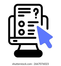 This Online Exam icon is suitable for Learning Management System, etc