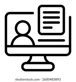 This Online lesson icon is suitable for School, Education, Edutainment, etc