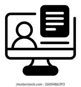 This Online lesson icon is suitable for School, Education, Edutainment, etc