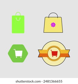 This is an online shop logo icon bundle, suitable for use as online shop logo images, applications, posters, banners, advertisements, fashion, clothing, etc.