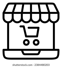 This Online Store icon is suitable for shopping, ecommerce, supermarket and business