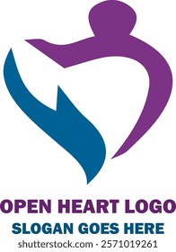 This is open heart logo and can use this for your medical purpose.