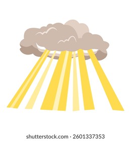 This Open shining clouds illustration is suitable for Easter element stickers, etc.