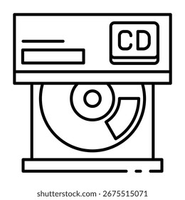 Este ícone de unidade óptica é adequado para o componente Computador.