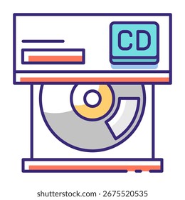 Este ícone de unidade óptica é adequado para o componente Computador.