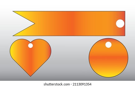 Esta es una plantilla de etiqueta vectorial de color naranja