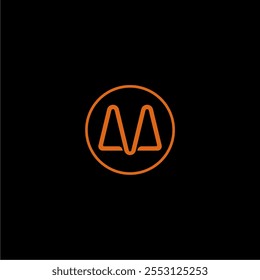 This is an orange letter M or AA logo suitable for use as company logos with the initials M or AA, counters, distros, clothing brands, socks, hats, t-shirts, travel agencies, printing, warehouses, 