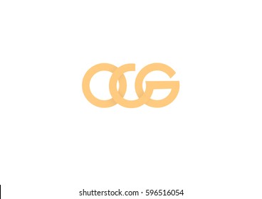 This is orange O.C.G letter abstract logotype.