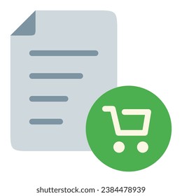 Dieses Bestellsymbol eignet sich für Einkaufs-, E-Commerce-, Supermarkt- und Geschäftsgeschäfte