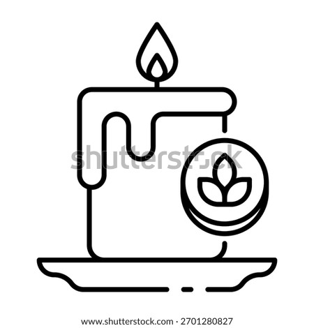 This Organic candle icon is suitable for Organic Product, etc.