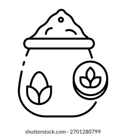 Este ícone de grãos orgânicos é adequado para Produto orgânico, etc.
