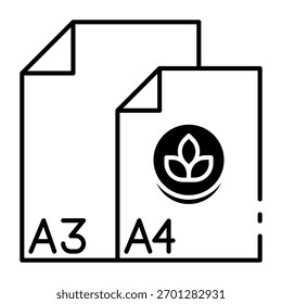 Este ícone de produto de papel orgânico é adequado para produto orgânico, etc.