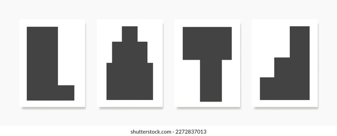 Este diseño abstracto de forma orgánica con un color negro sobre un fondo blanco es perfecto para la decoración de las paredes, el papel pintado y las ilustraciones de arte.