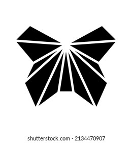 this is an origami icon using a solid style