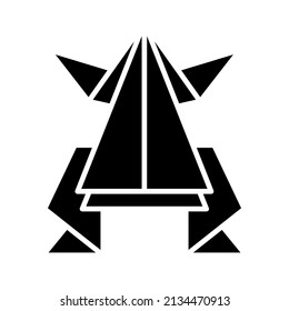 this is an origami icon using a solid style