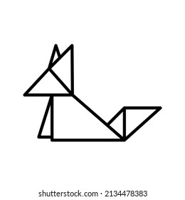 this is an origami icon using a solid style