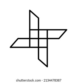this is an origami icon using a solid style