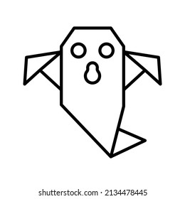 this is an origami icon using a solid style