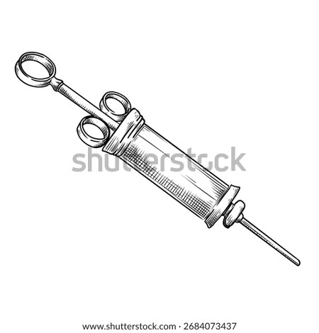 This is an original human-made vector of syringe, not generated using AI tools
