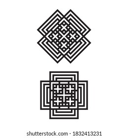 Este es un ornamento formado a partir de líneas conectadas