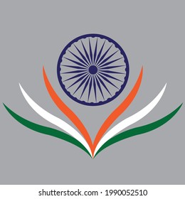 This is our beautiful Indian national flag vector image.  The center blue color circle shows the Asoka chakra and 3 color shows a flying wings concept.