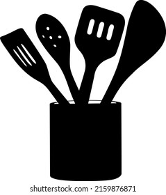 This is our new Kitchen Tool Silhouette. You can use this design on: T-shirt, Hoodie, Mug, Pillow, Bag, Clothes printing, Printable decoration, and much more.