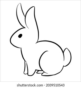 Este es el esquema de dibujo coloreado Conejos Imagen.