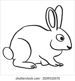 Este es el esquema de dibujo coloreado Conejos Imagen.