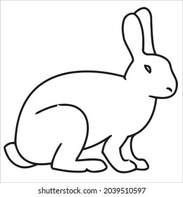 This is outline drawing coloring Rabbits Image.