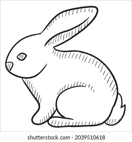Este es el esquema de dibujo coloreado Conejos Imagen.