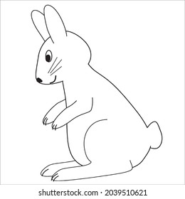 This is outline drawing coloring Rabbits Image.