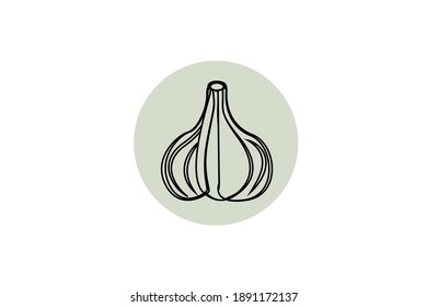 This Is Outline Garlic Design