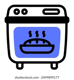 Este icono de horno es adecuado para electrodomésticos de cocina, cocina, utensilios de cocina, etc.