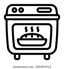 This Oven icon is suitable for kitchen appliance, kitchen, cookware, etc.