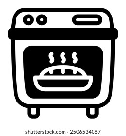 This Oven icon is suitable for kitchen appliance, kitchen, cookware, etc.