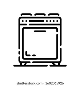 This is oven vector icon with white background