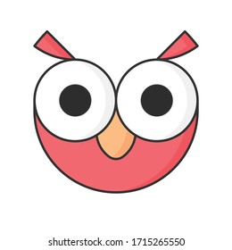 This is a owl with flat design.