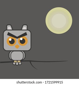 this is an owl illustration design