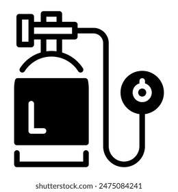 Dieses Sauerstofftank-Symbol ist für Krankenhaus, Medizin, Gesundheitswesen, etc. geeignet.