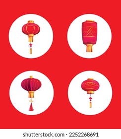 This is a pack of Chinese New Year Paper Lanterns
