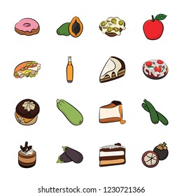 This pack of hand drawn icons of food, has a wide range of food and drink icons which are perfect to be used in food related industry. 