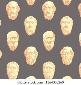 This Is a Pack Vector Illustration of Plato, you can use it as a Pattern, or use it separately