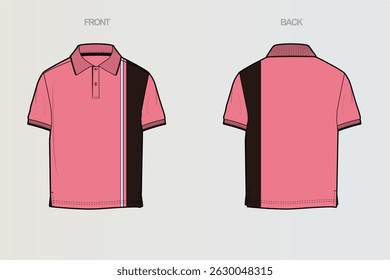 This package includes technical drawings of T-shirts, showcasing a variety of styles with cut and sew designs, unique pocket placements, and sleeve construction details for fashion design development