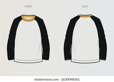 This package includes technical drawings of T-shirts, showcasing a variety of styles with cut and sew designs, unique pocket placements, and sleeve construction details for fashion design development