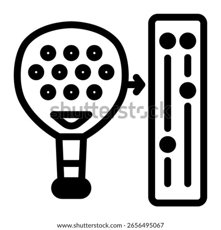 This Padel Score Keeper icon is suitable for Padel, Racket Sport, etc