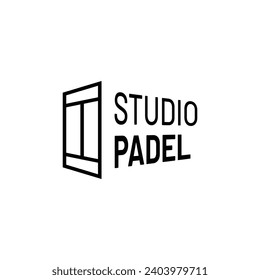 El logo de este padel studio representa un padel court