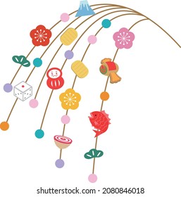 In this page, We offer the clip art of cocoon-shaped ornaments for the Japanese New Year.